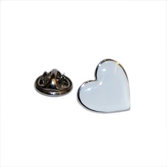 Pin de Solapa Corazón Blanco