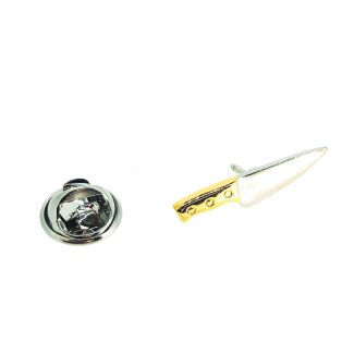 Pin de Solapa Cuchillo Mango Dorado - Gemelolandia