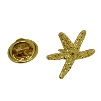 Pin de Solapa Estrella de Mar Golden 20x18mm - Gemelolandia
