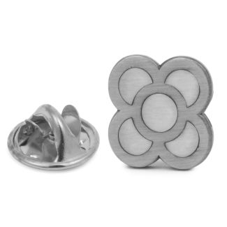 Pin de Solapa Flor de Barcelona Plateada 15mm Gemelolandia
