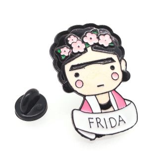Pin de Solapa Frida Kahlo Flower 30x20mm-Gemelolandia