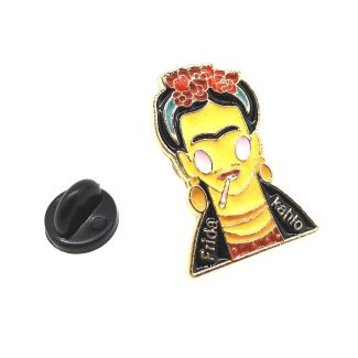 Pin de Solapa Frida Kahlo Fumando 30x20mm-Gemelolandia