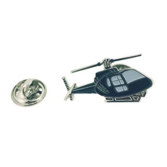 Pin de Solapa Helicóptero Negro 