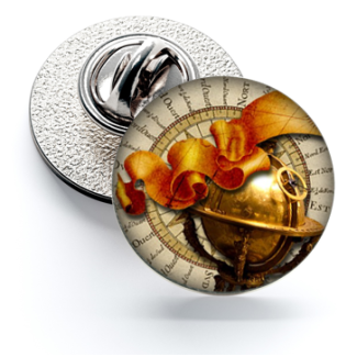 Pin de Solapa Ilustraciones Rosa de los Vientos Nº7 16mm - Gemelolandia