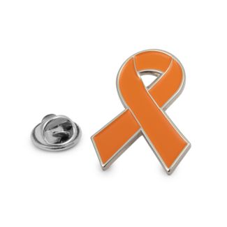 Pin de Solapa Lazo Naranja 30 x 25 mm