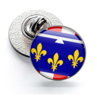 Pin de Solapa Magglass Banderas Regiones Francia Centre-Val de Loire - Gemelolandia