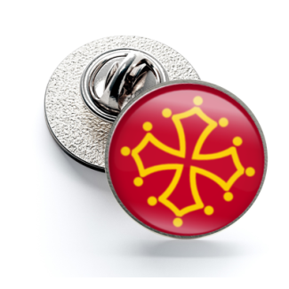 Pin de Solapa Magglass Banderas Regiones Francia Languedoc - Gemelolandia