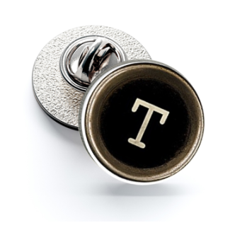 Pin de Solapa Magglass Botón de Maquina de Escribir Letra Letter T 16mm - Gemelolandia