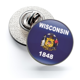Pin de Solapa Magglass Estado Wisconsin 16mm - Gemelolandia