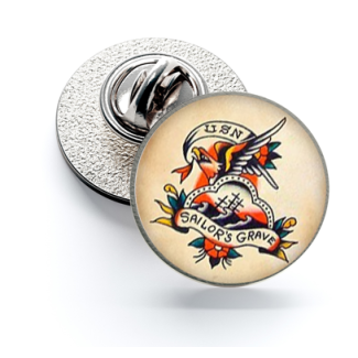 Pin de Solapa Magglass Vintage Tattoo Nº4 16mm - Gemelolandia