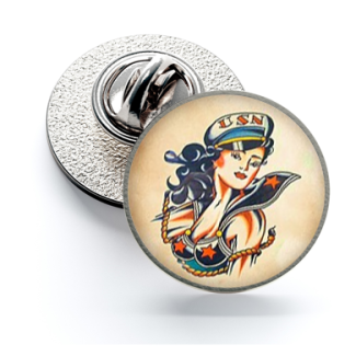 Pin de Solapa Magglass Vintage Tattoo Nº8 16mm - Gemelolandia