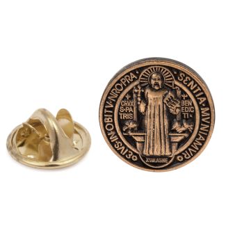 Pin de solapa Medalla San Benito 18mm - Gemelolandia