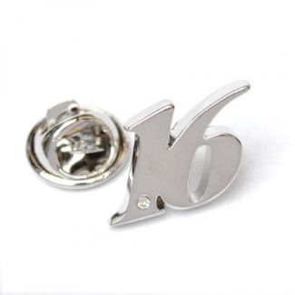 Pin de Solapa Número 16 con Cristal Incrustado