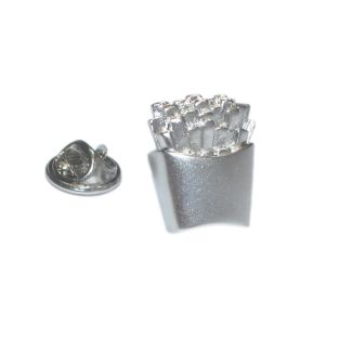 Pin de Solapa Patatas Fritas 3D Plateadas