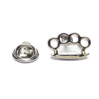 Pin de Solapa Puño Americano Plateado