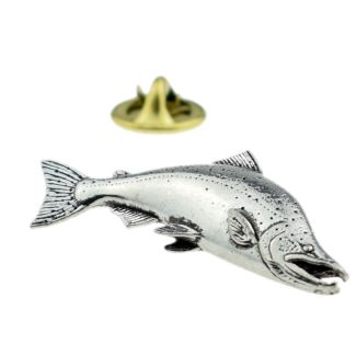 Pin de Solapa Salmón Largo Plateado-Gemelolandia
