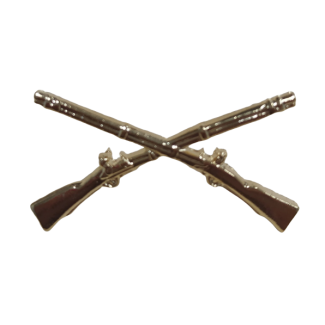 Pin de Solapa US Infantry Branch Crossed Rifles 40mm - Gemelolandia