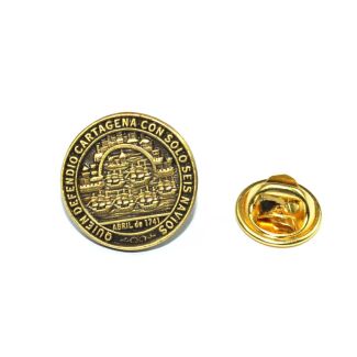 Pin de Traje Medalla de Blas de Lezo Homenaje Modelo Reverso