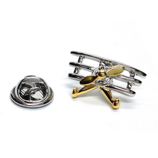 Pin Solapa Triplano Two Tone Triplane Lapel Pin Badge - Gemelolandia