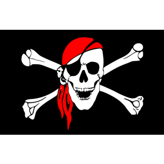 Bandera Pirata 90x150cm - Gemelolandia