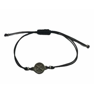 Pulsera Plata Aspa Borgoña Cruz San Andres 23cm - Gemelolandia