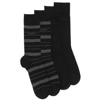 Twopack Hugo Boss RS Design Calcetines Lines Tonos Negro y Gris 39-42 01