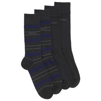Twopack Hugo Boss RS Design Calcetines Lines Tonos Purple and Marengo 39-42  01