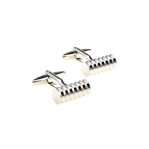 Gemelos para camisa Wedding Cilindro Rallado 04