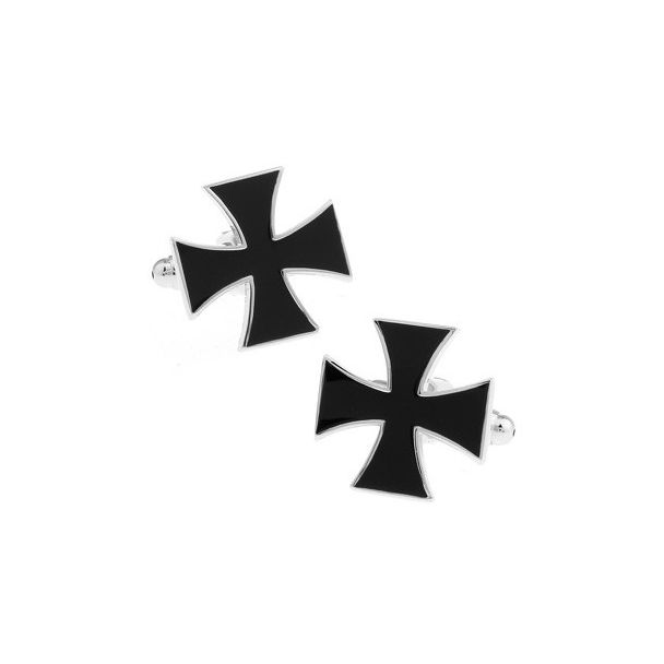 Gemelos para camisa Cruz Gamada Negra 02