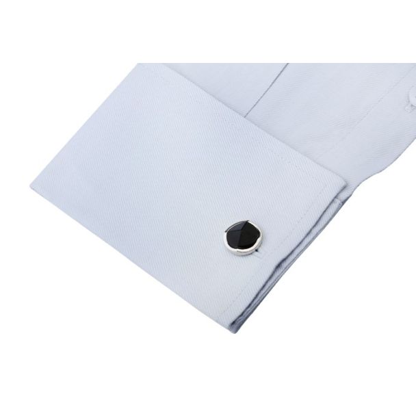 Gemelos de Camisa Piramidal Brigth Black 16mm - Gemelolandia