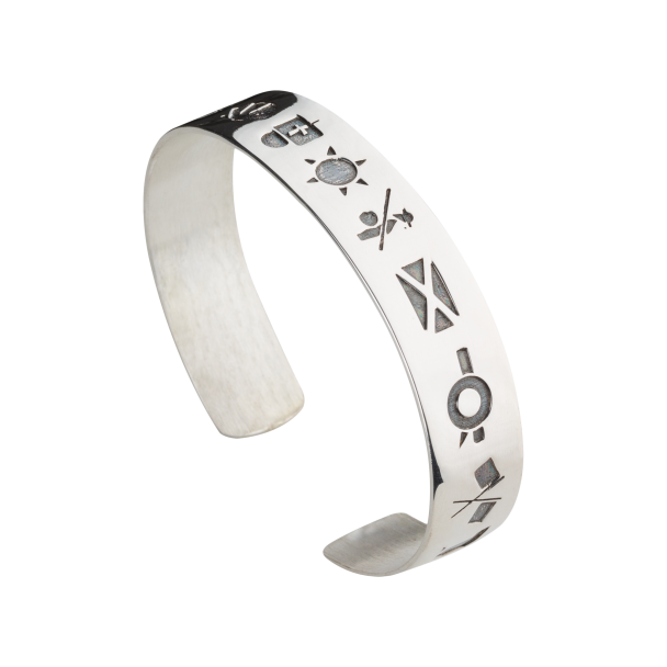 Pulsera Ancha Alma Hispania Plata 20cm  - Gemelolandia