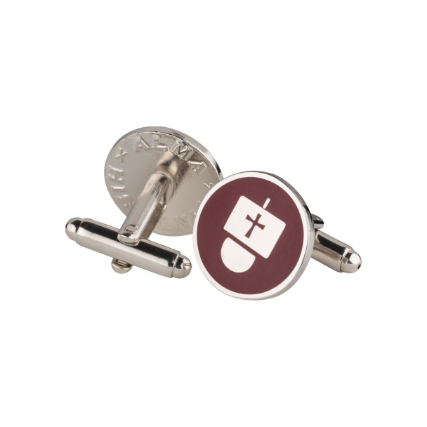 Gemelli camicia ALMAHISPANIA Caravella Smaltato Rosso 18mm