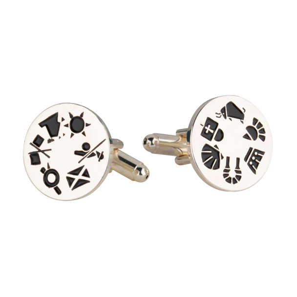 Gemelos para Camisa Alma Hispania 6+6 Plateado 18mm 