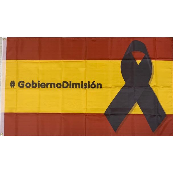 Bandera España Gobierno Dimision 90x150cm - Gemelolandia