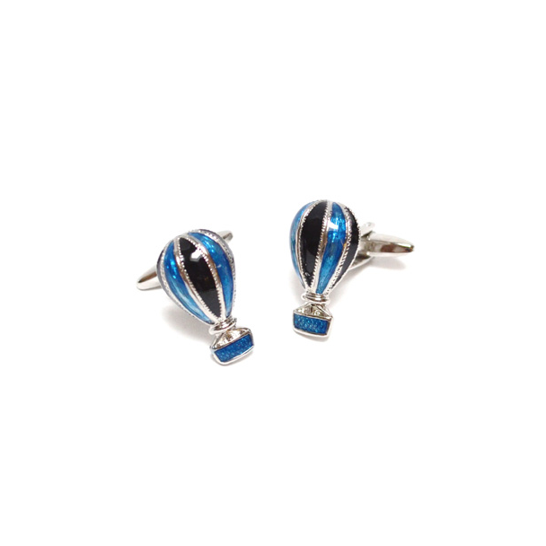 Gemelos para Camisa Globo Aeroestatico Azul Oscuro y Negro