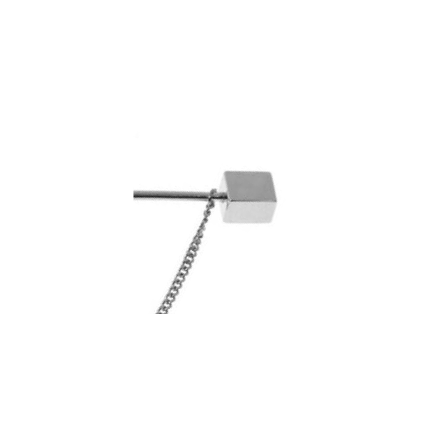 Collar Bar Alfiler de Cuello Square Plated End with Chain 02