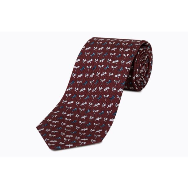 Corbata de Seda Twill El Cano Borgoña - Gemelolandia