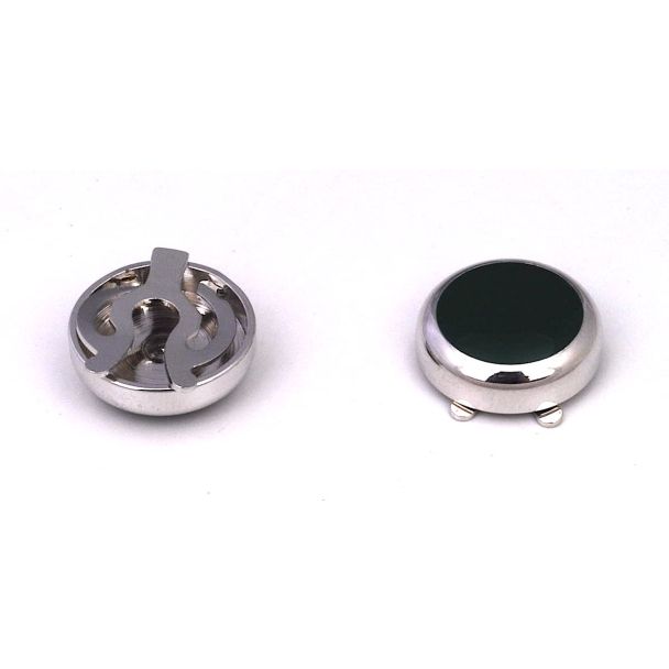 Cubrebotones Rounded Esmaltado Verde Racing - Gemelolandia