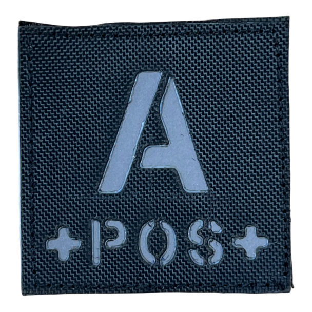 Positive RNA Blood Type Reflective Hook and Loop Patches Iron-on Patch