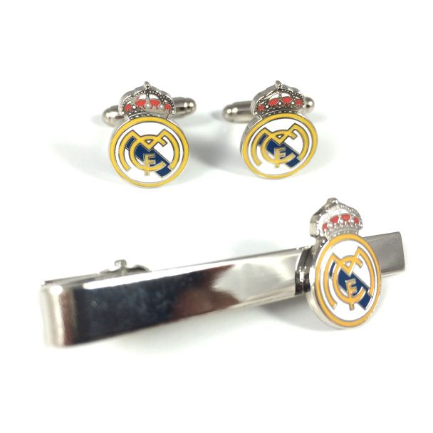 PACK Pasador de Corbata y Gemelos Real Madrid