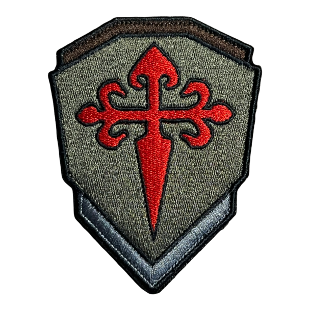 Patch auto-agrippant de la Croix de Santiago - Patchs Templiers - Taille : 10x8cm