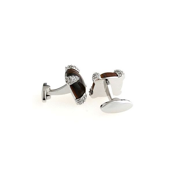 Gemelos para camisa Brown Stone Plated Engarced 02