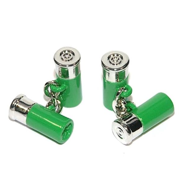 Gemelos de Camisa Carcasa Balas Verde