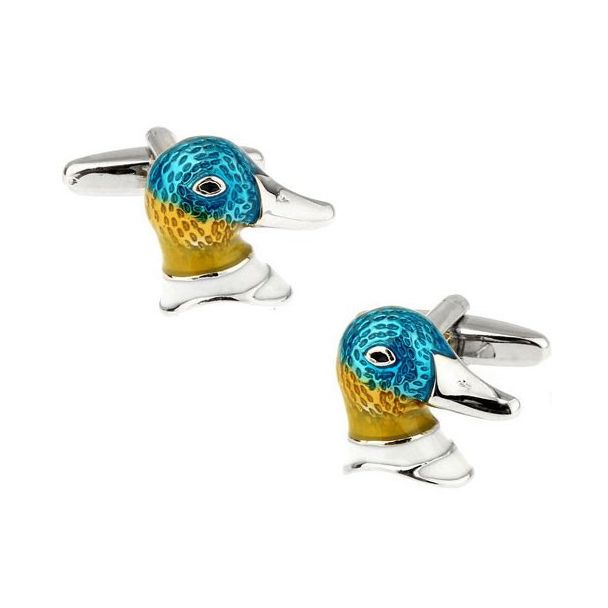 Gemelos de Camisa Cabeza de Pato Esmaltado 01