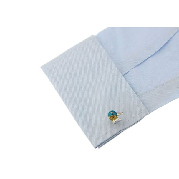 Gemelos de Camisa Cabeza de Pato Esmaltado 04