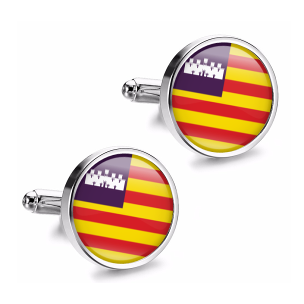 Gemelos de Camisa Magglass Bandera de Islas Baleares 16mm - Gemelolandia