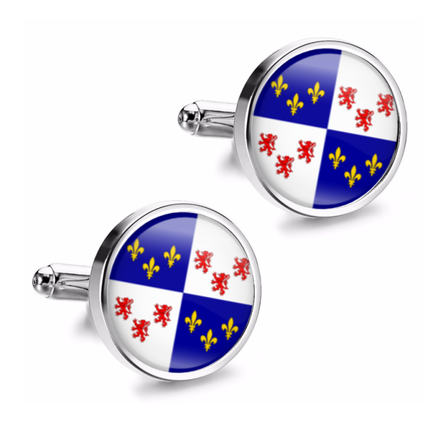 Gemelos de Camisa Magglass Banderas Regiones Francia Picardy - Gemelolandia