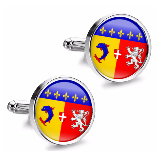 Gemelos de Camisa Magglass Banderas Regiones Francia Rhone-Alpes - Gemelolandia