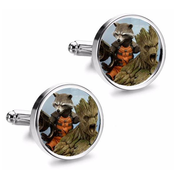 Gemelos de Camisa Magglass Groot y Rocket - Gemelolandia