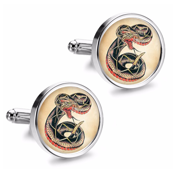 Gemelos de Camisa Magglass Vintage Tattoo Nº38 16mm - Gemelolandia